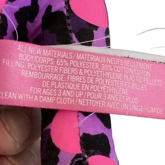 "Wild Purple" Leopard/Polka Dot Plush Dog PINK by Victoria's Secret #109P - Picture 9 of 9